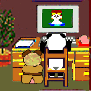 Click to see Ping Pong make sure he doesn't have COMPUTER BUNS!
